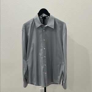 Theory Men's Gray Dress Shirt
